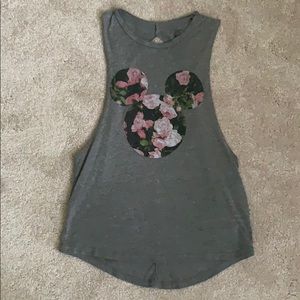 Floral Mickey Ears Muscle Tank